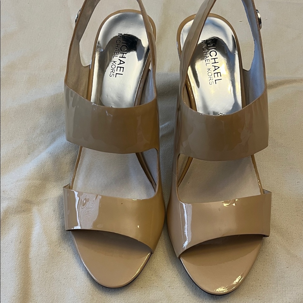 Michael Kors Nude Patent Heels